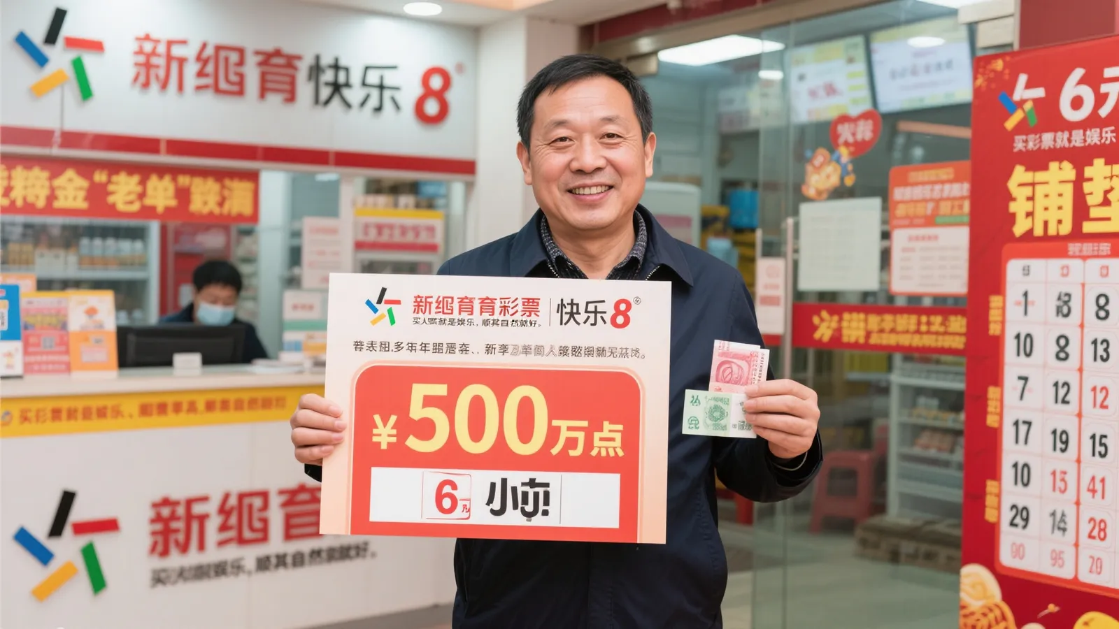 老彩民6元喜中快乐8大奖500万 淡定表示平常心生活