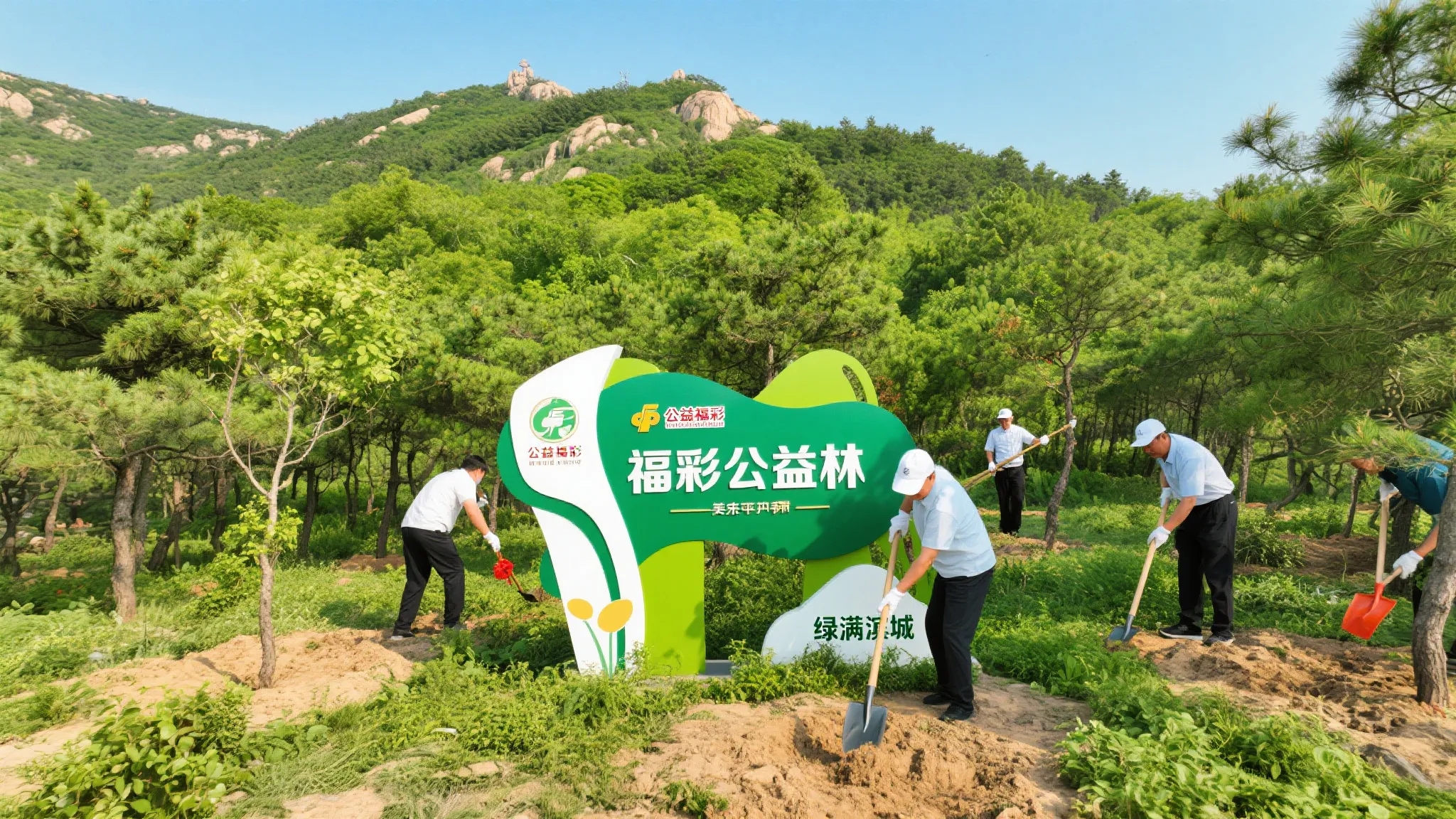 福彩献爱心 滨城添新绿 龙背山公益林正式建成